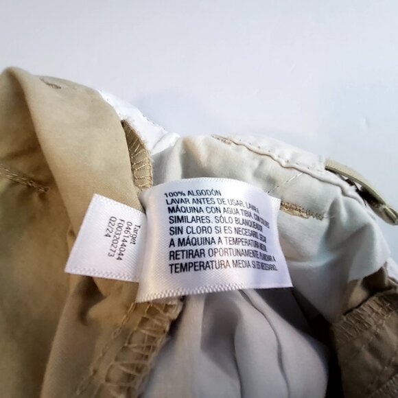 Cat & Jack Boys Beige Cotton Adjustable Waist Shorts Size 5 button-zip closure - Picture 8 of 9